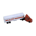 8" Die Cast Replica Traditional Transport Hauler (White Hauler/Red Cab)